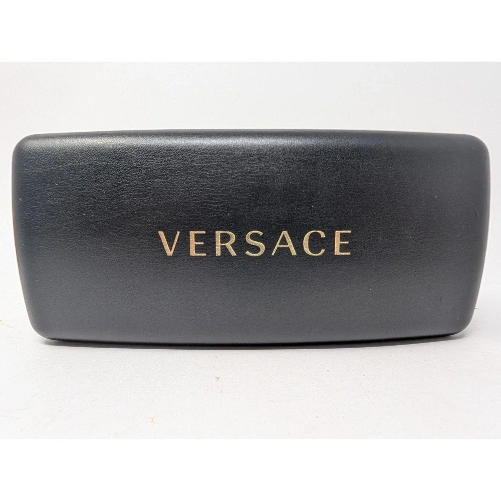 Versace Black Hard Case To Fit Sunglasses‎ Faux Leather Flip Top Adult Rigid